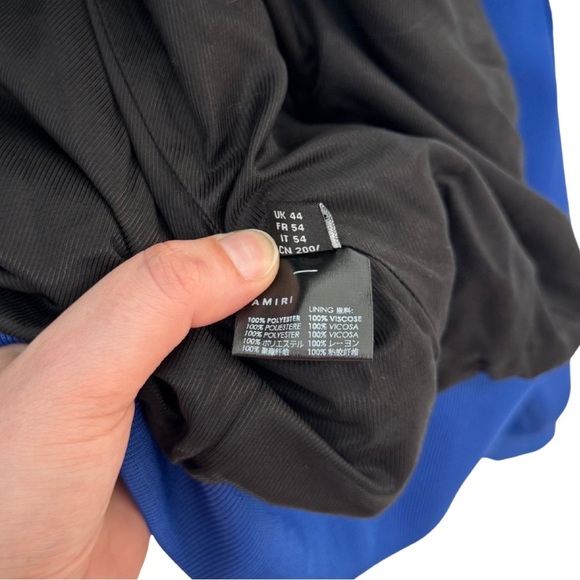 Amiri Men's XXL Piped Western Track Jacket Blue Full Zip Bomber Embroidered - Picture 10 of 12